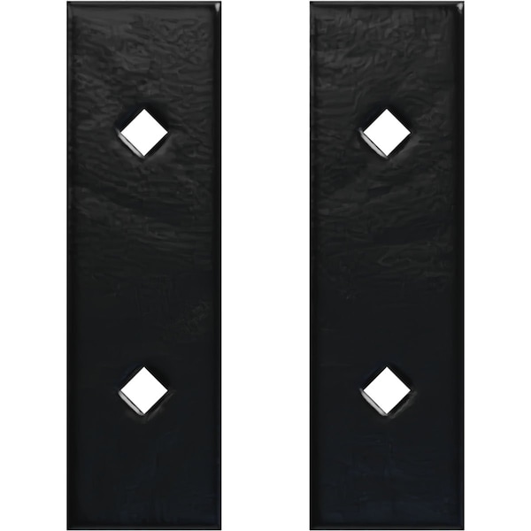 Ekena Millwork Premium Barn Door Hollow Core Plates (set of 2), Black GB6001HCPBL - main